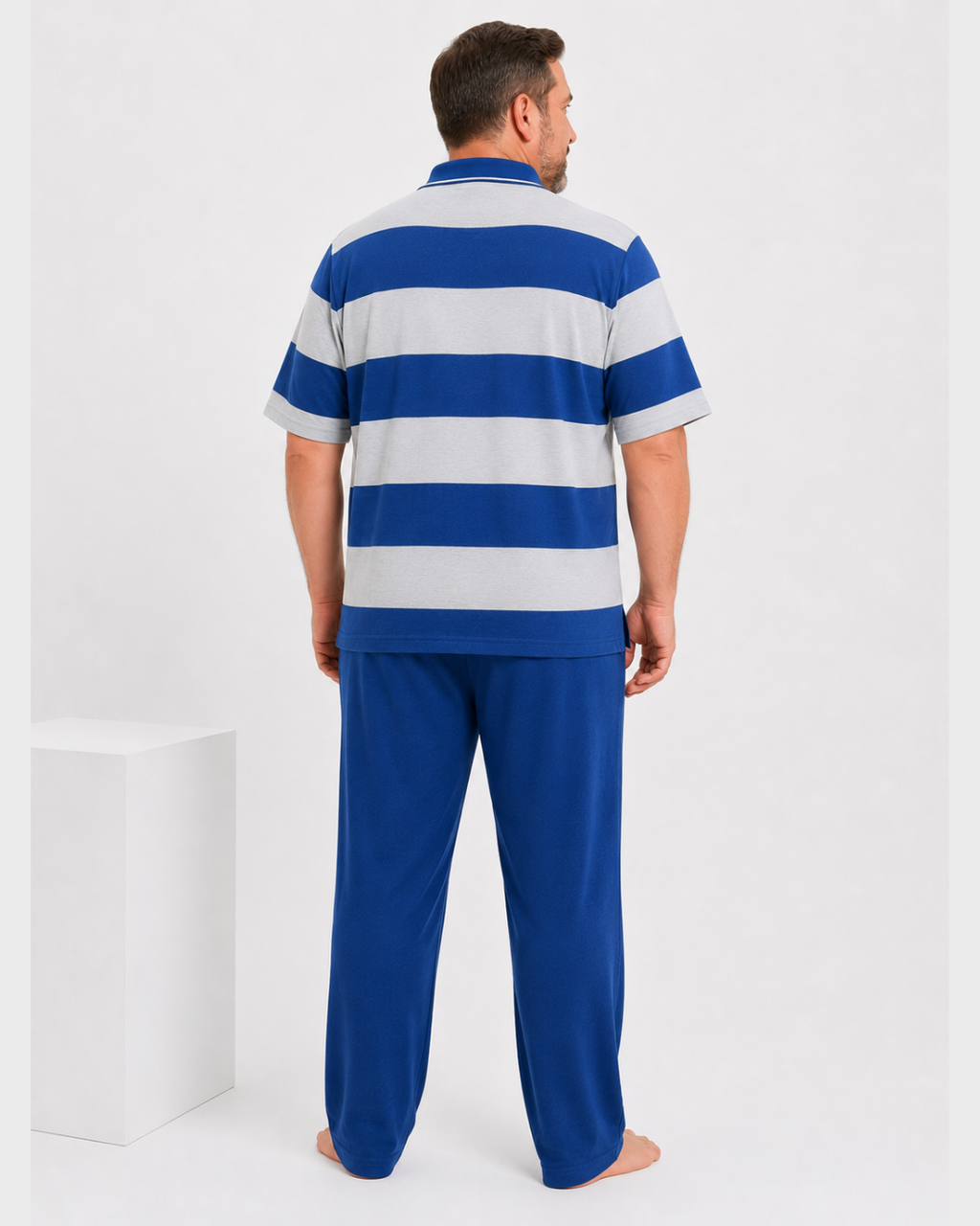Sky blue polo neck tracksuit