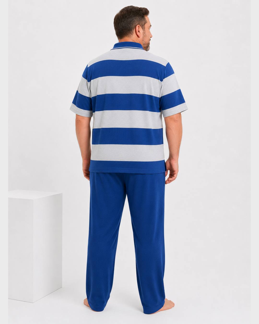 Sky blue polo neck tracksuit